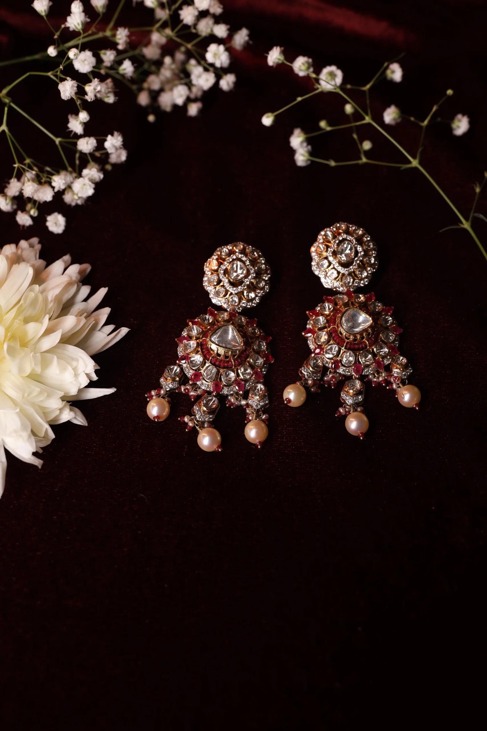 Royal drop diamond earrings